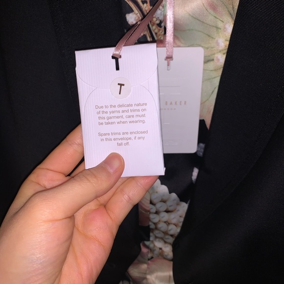 BNWT Ted Baker Tiorna Double Breasted Black Blazer - Picture 6 of 12